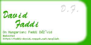 david faddi business card